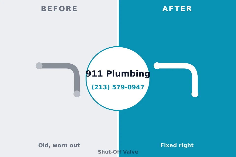 Before and after: plumbing repair Chevy Chase, MD